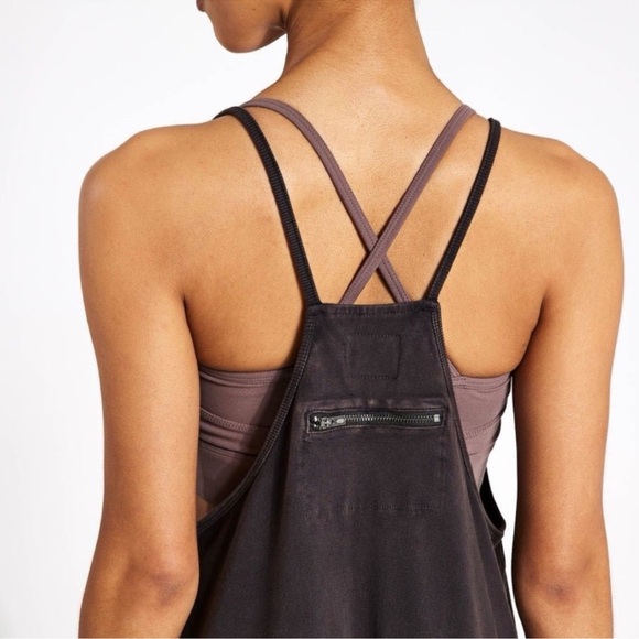 Free People Movement Hot Shot Onesie Jumpsuit Washed Black Size Medium - Picture 16 of 16